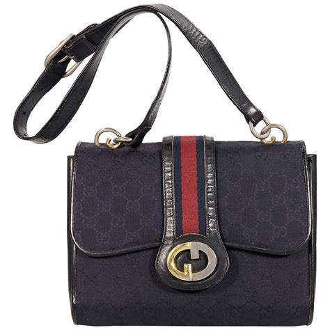 navy blue gucci|blue gucci bag vintage.